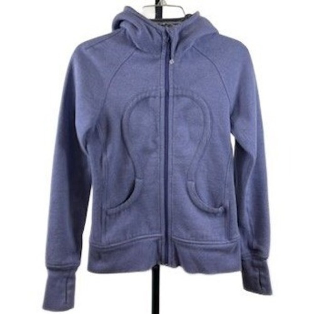 Lululemon Thick Hoodie Women's Size 4 Periwinkle Purple Full Zip Yoga Jacket